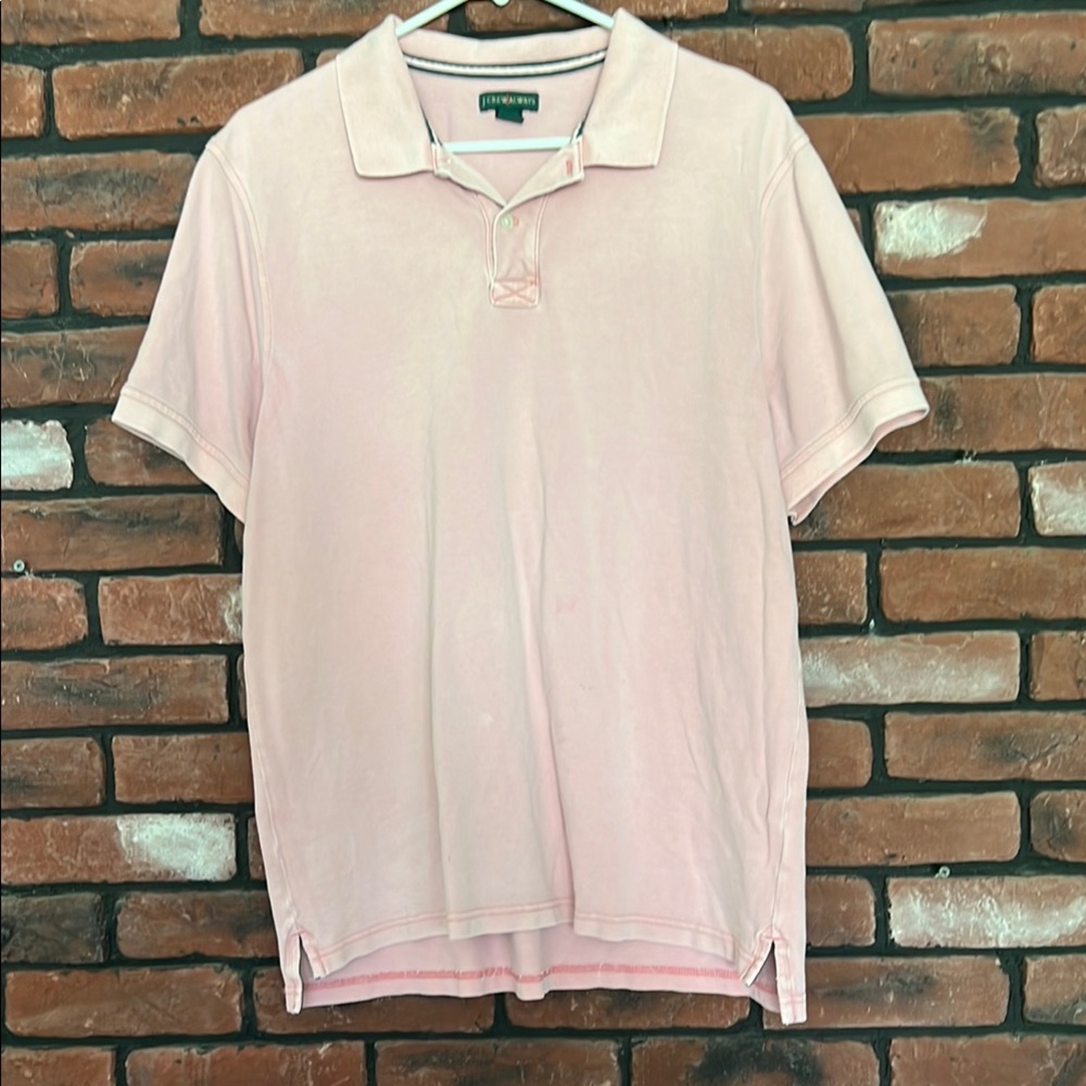 J. Crew Pink Polo Shirt Classic Knit Short Sleeve